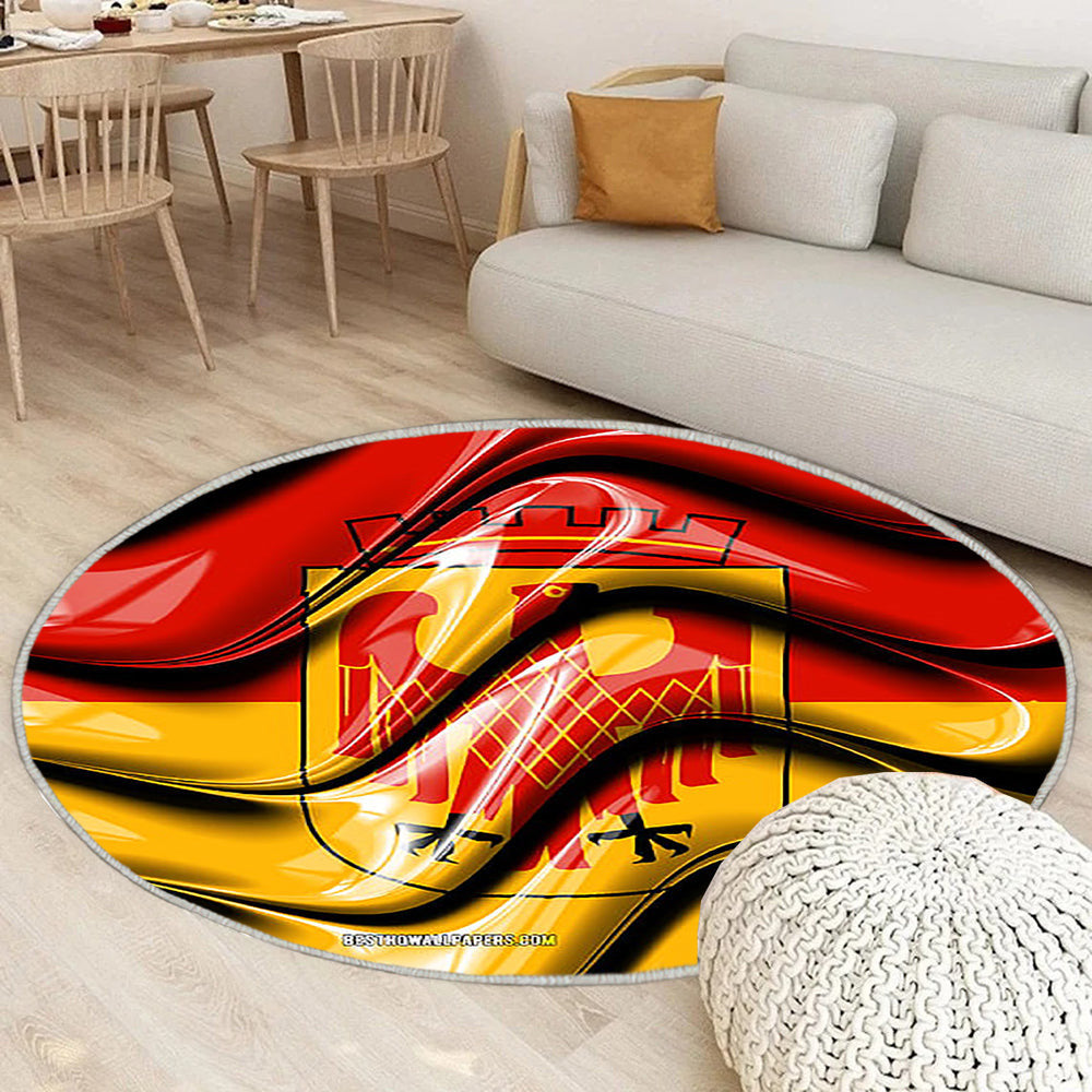 Potsdam Flagge Städte Deutschlands Teppich Rund, Teppiche - Europa Outdoor Teppich Rund, Flagge Von Potsdam Teppich Wohnzimmer, Carpet, Rug