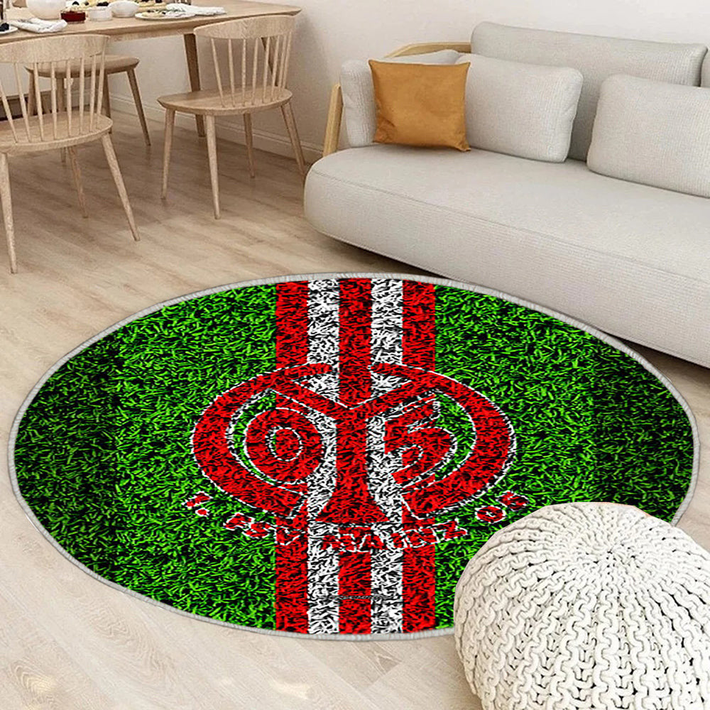Fsv Mainz 05 Deutscher Fußballverein Teppich Rund, Teppiche - Fußballrasen Outdoor Teppich Rund, Teppich Wohnzimmer, Carpet, Rug