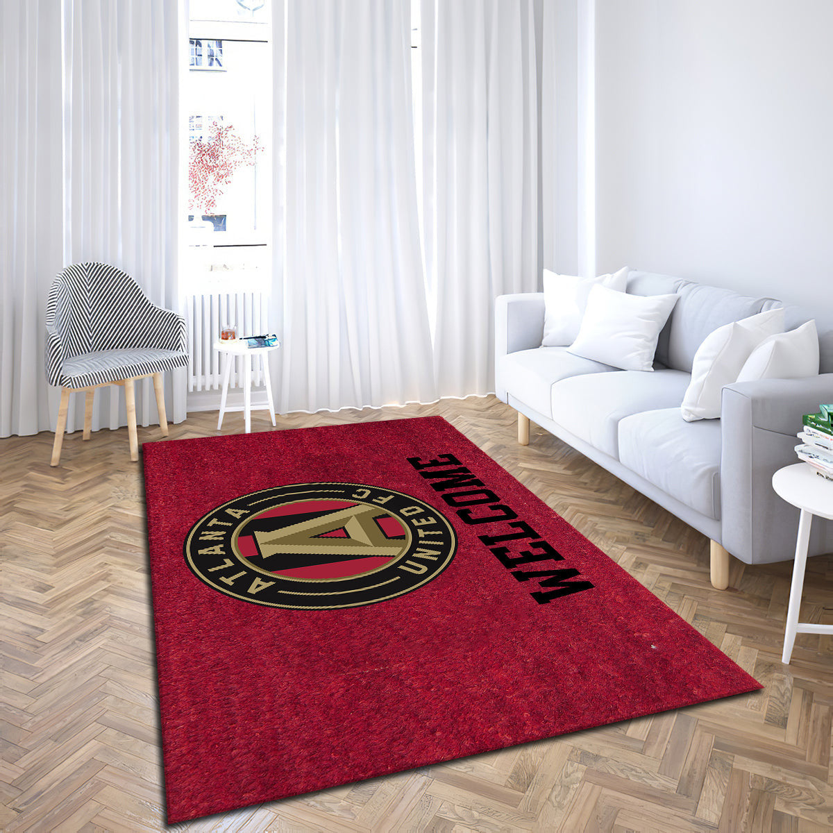 Atlanta United Fc Welcome teppich, teppiche - willkommen outdoor teppich, teppich wohnzimmer , Küchenteppich, kinderzimmer, modern