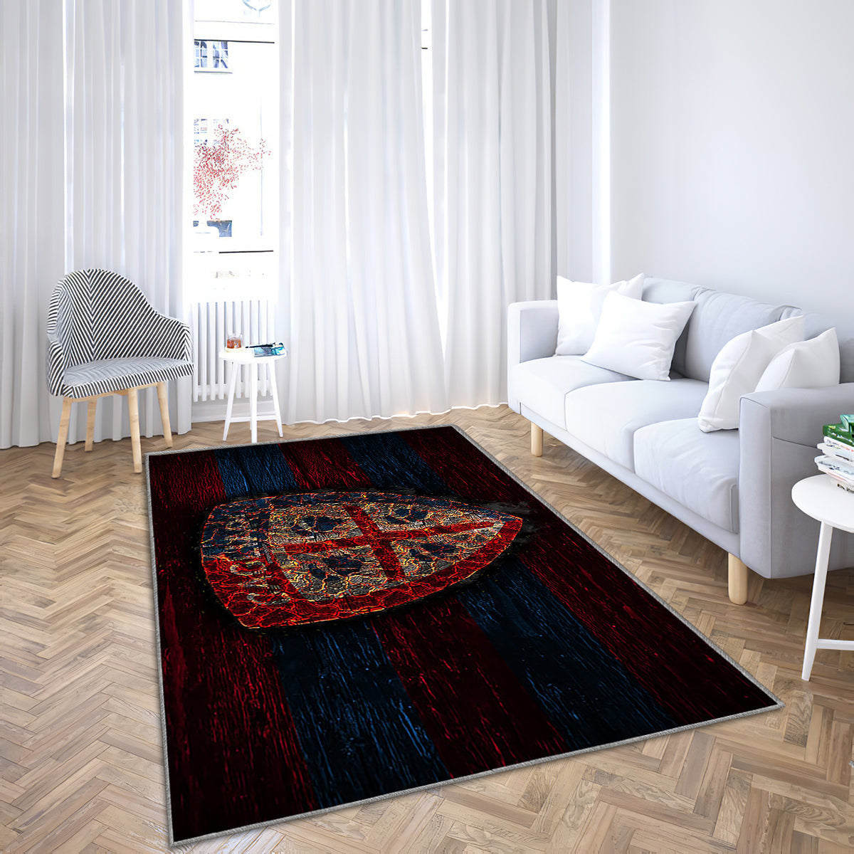 Cagliari Fc Fire Logo Teppich, Teppiche - Serie A Outdoor Teppich, Teppich Wohnzimmer, Küchenteppich, Kinderzimmer, Modern