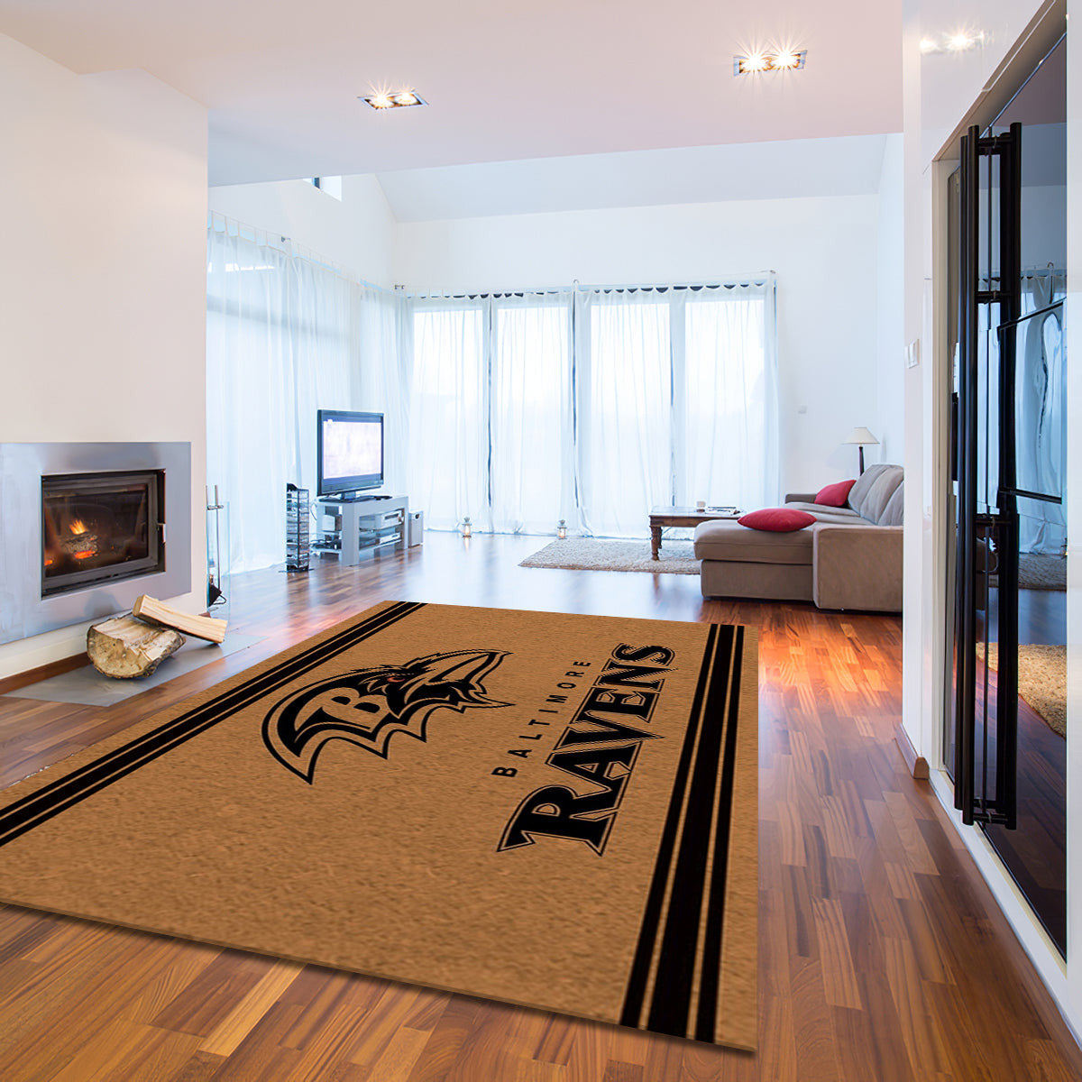 Baltimore Ravens Logo Turf teppich, teppiche - rasen outdoor teppich, teppich wohnzimmer , Küchenteppich, kinderzimmer, modern