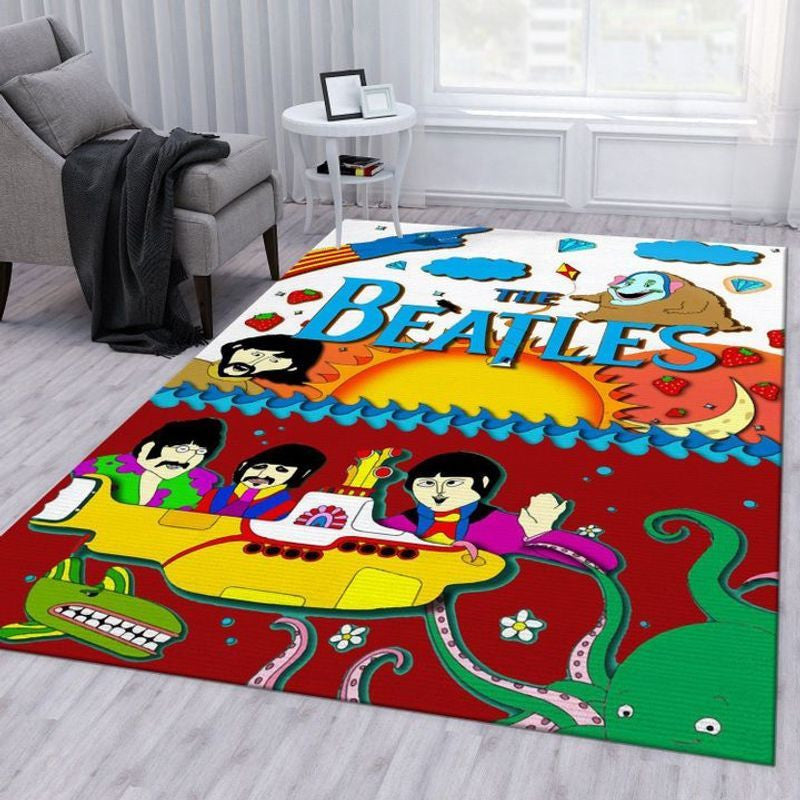 The Beatles Chibi Painting Christmas Gift Teppich, Teppiche - Outdoor Teppich, Teppich Wohnzimmer, Küchenteppich, Kinderzimmer, Modern