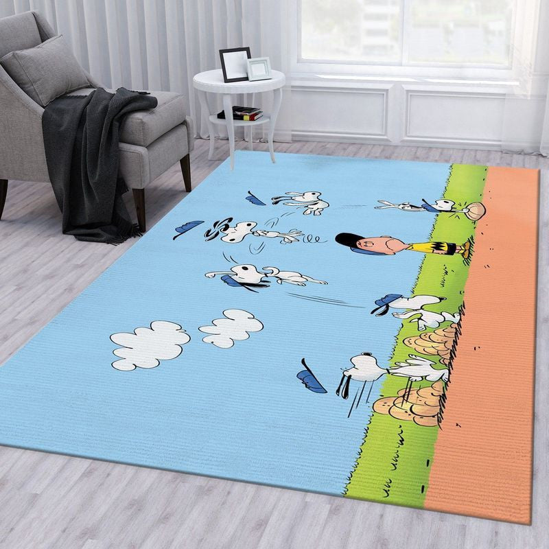 Snoopy Ver3 Teppich, Teppiche - Outdoor Teppich, Teppich Wohnzimmer, Küchenteppich, Kinderzimmer, Modern
