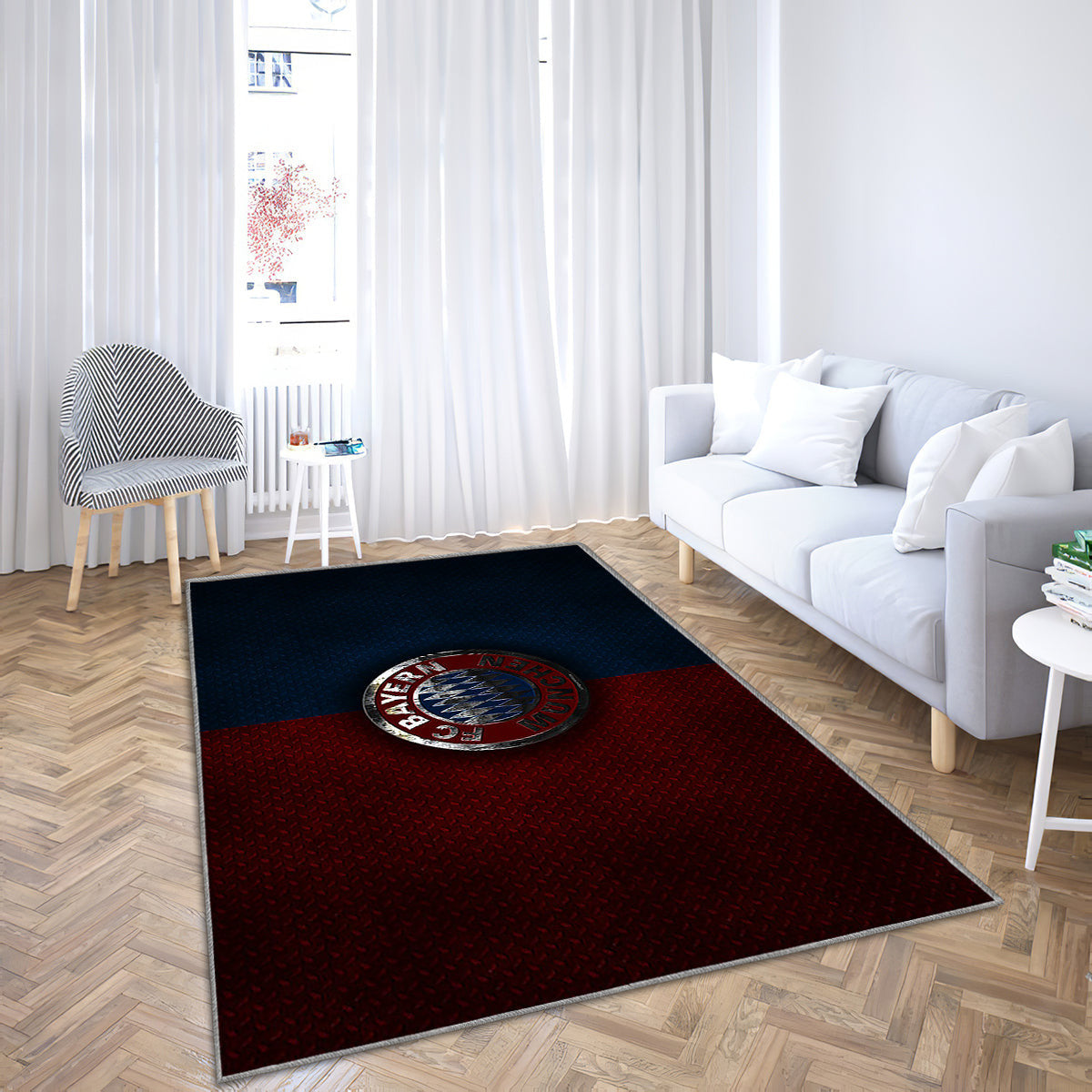 Fc Bayern Munich Metal Logo Teppich, Teppiche - Kreativ Kunst Outdoor Teppich, Teppich Wohnzimmer, Küchenteppich, Kinderzimmer, Modern