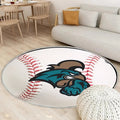 Küsten Carolina Baseball Teppich Rund, Teppiche - Outdoor Teppich Rund, Teppich Wohnzimmer, Carpet, Rug