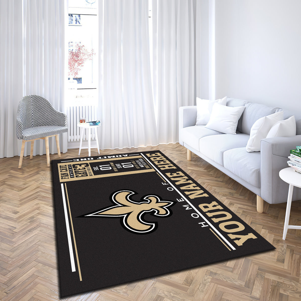 New Orleans Saints teppich, teppiche - outdoor teppich, teppich wohnzimmer , Küchenteppich, kinderzimmer, modern