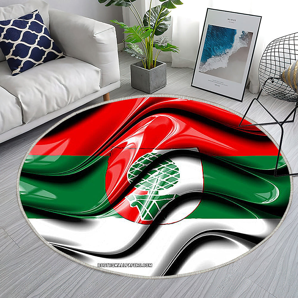 Augsburger Flaggenstädte Deutschlands Teppich Rund, Teppiche - Europa Outdoor Teppich Rund, Flagge Von Augsburg Teppich Wohnzimmer, Carpet, Rug