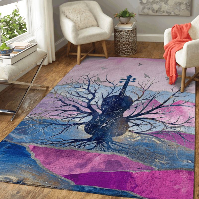 Violin Music Tree Music Art Teppich, Teppiche - Outdoor Teppich, Teppich Wohnzimmer, Küchenteppich, Kinderzimmer, Modern