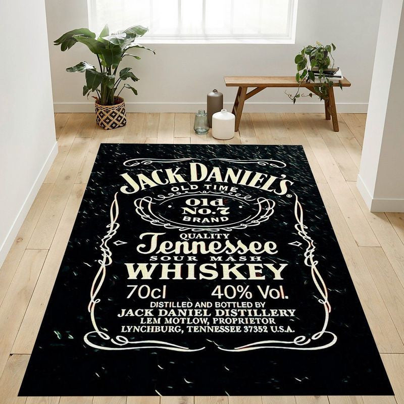 Whiskey Jack Daniels Teppich, Teppiche - Outdoor Teppich, Teppich Wohnzimmer, Küchenteppich, Kinderzimmer, Modern