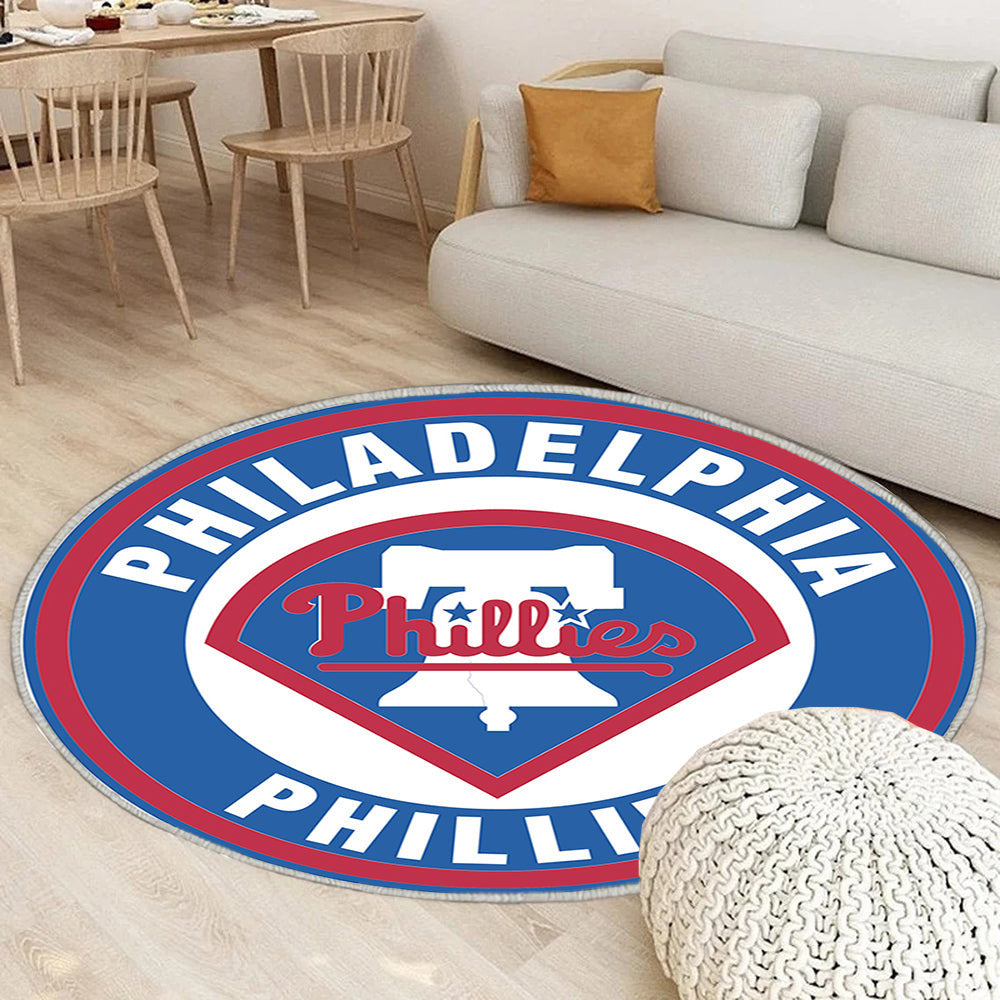 Philadelphia Phillies Teppich Rund, Teppiche - Outdoor Teppich Rund, Teppich Wohnzimmer, Carpet, Rug