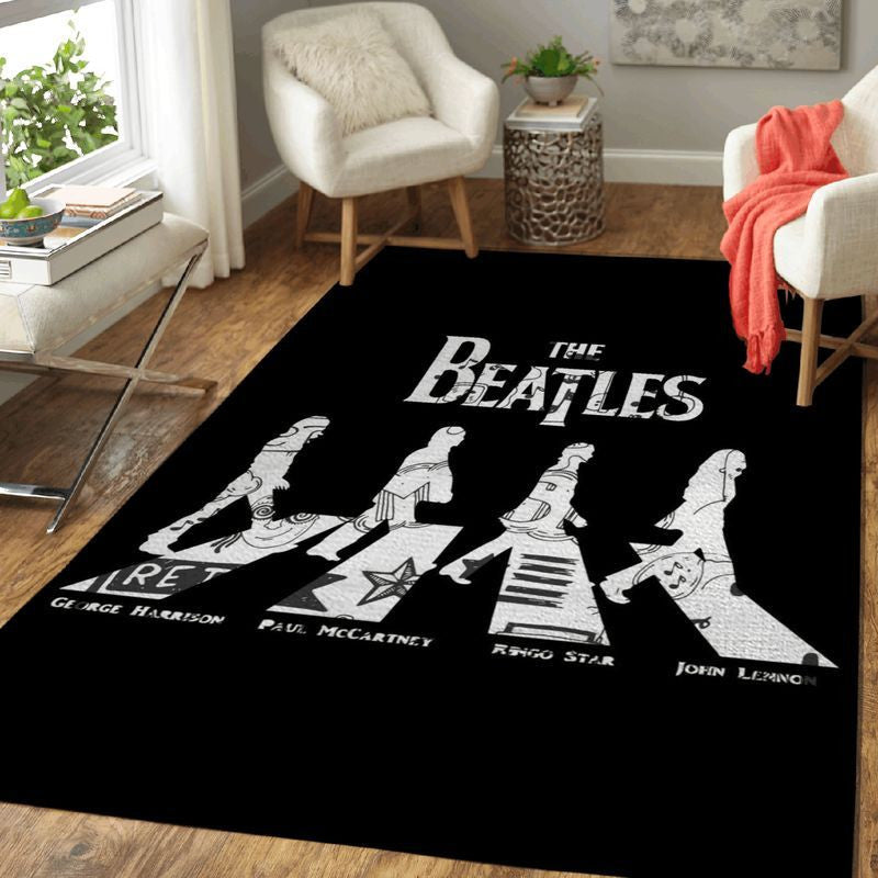 The Beatles Band Abbey Road Album English Rock Band The Beatles Teppich, Teppiche - Outdoor Teppich, Teppich Wohnzimmer, Küchenteppich, Kinderzimmer, Modern