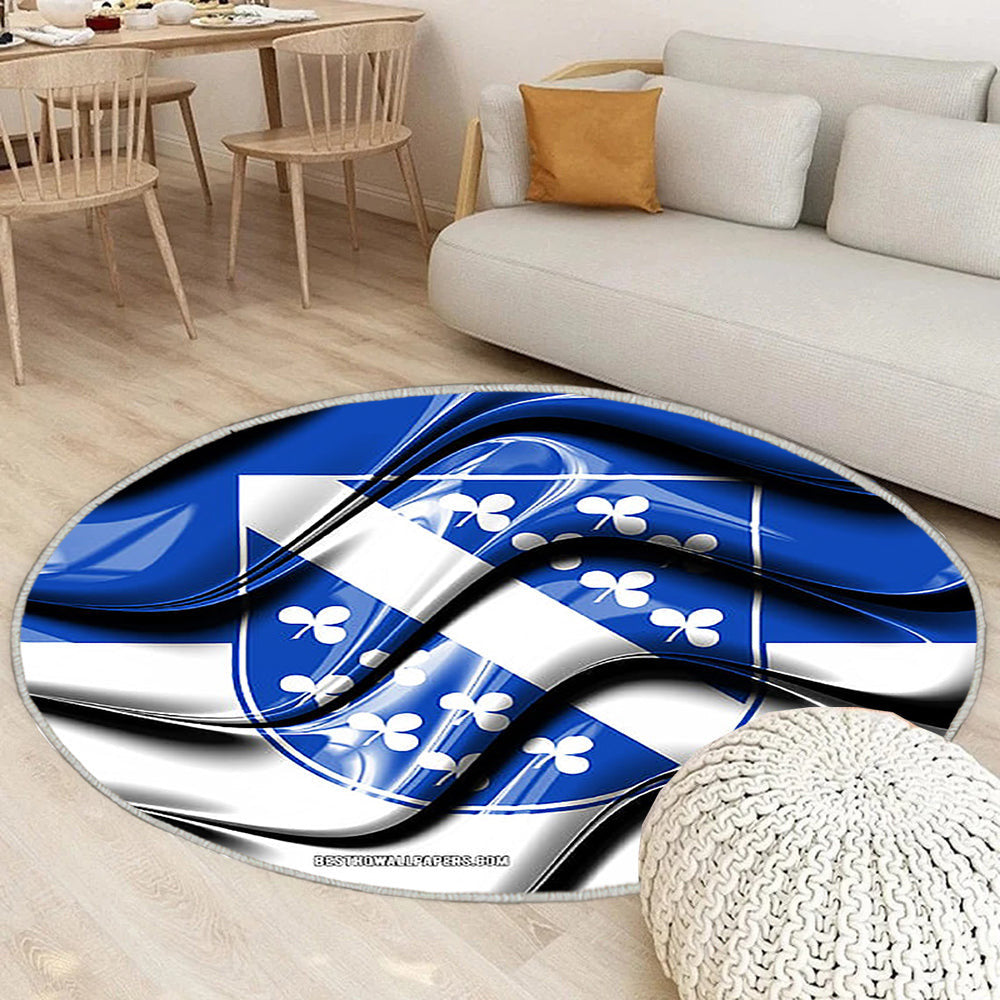 Kassel Flag Städte Deutschlands Teppich Rund, Teppiche - Europa Outdoor Teppich Rund, Flagge Von Kassel Teppich Wohnzimmer, Carpet, Rug