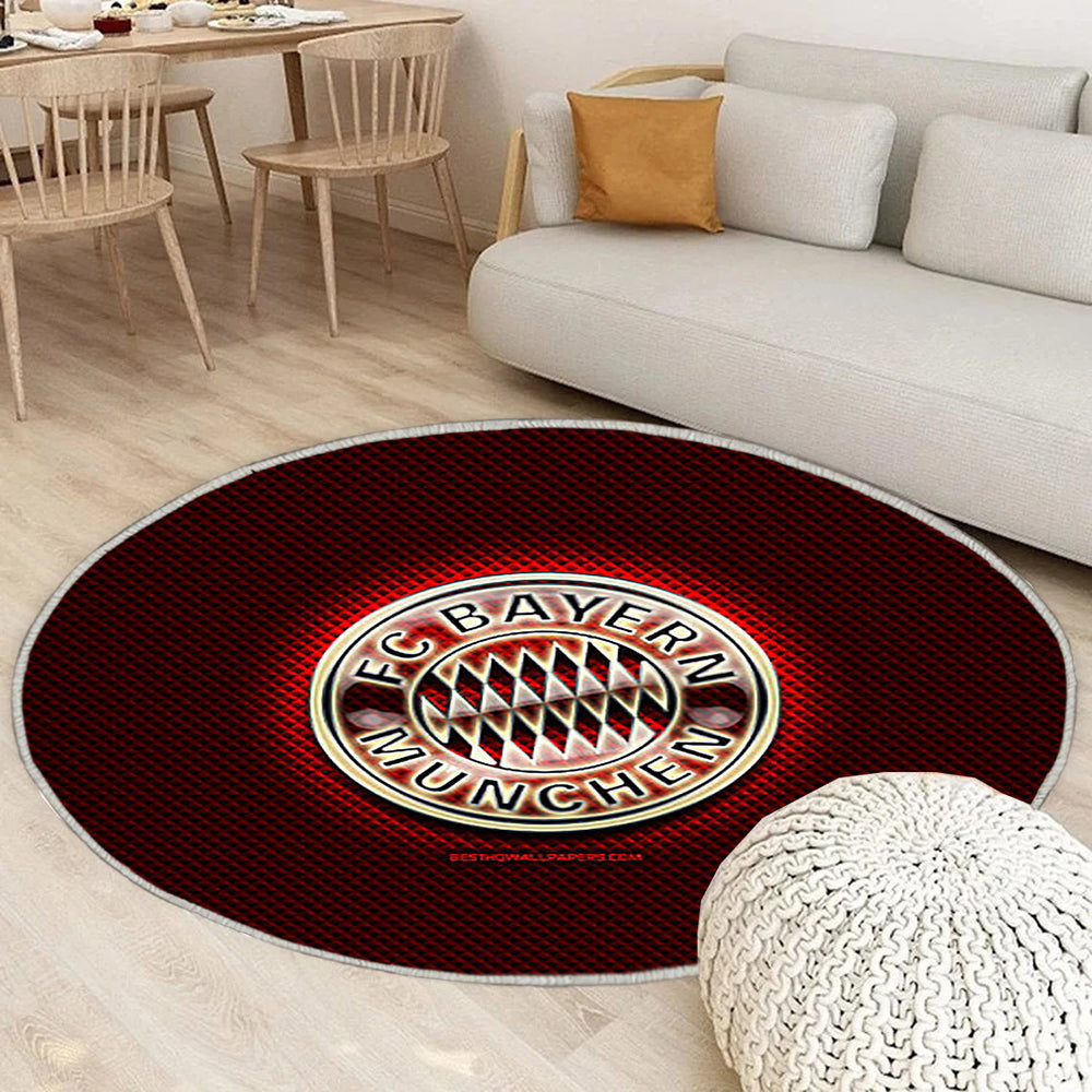 Fc Bayern München Teppich Rund, Teppiche - Glas Outdoor Teppich Rund, Rot Abstrakt Teppich Wohnzimmer, Carpet, Rug