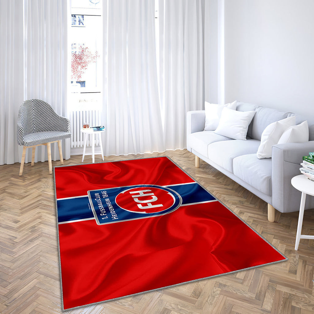 Fc Heidenheim 1846 Red Silk Flag Teppich, Teppiche - Deutscher Fußballverein Outdoor Teppich, Teppich Wohnzimmer, Küchenteppich, Kinderzimmer, Modern