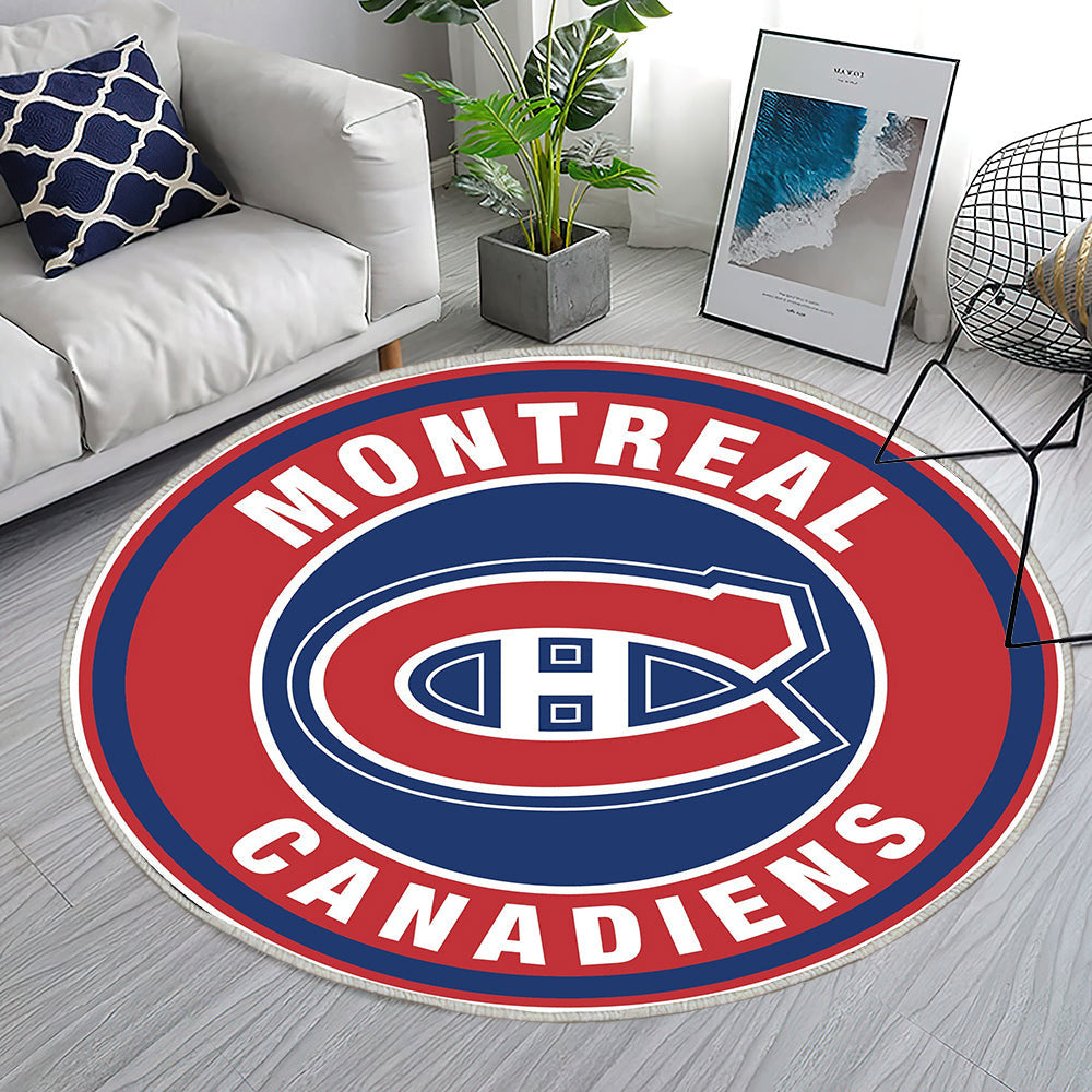 Montreal Canadiens Kreis Logo Teppich Rund, Teppiche - Outdoor Teppich Rund, Teppich Wohnzimmer, Carpet, Rug