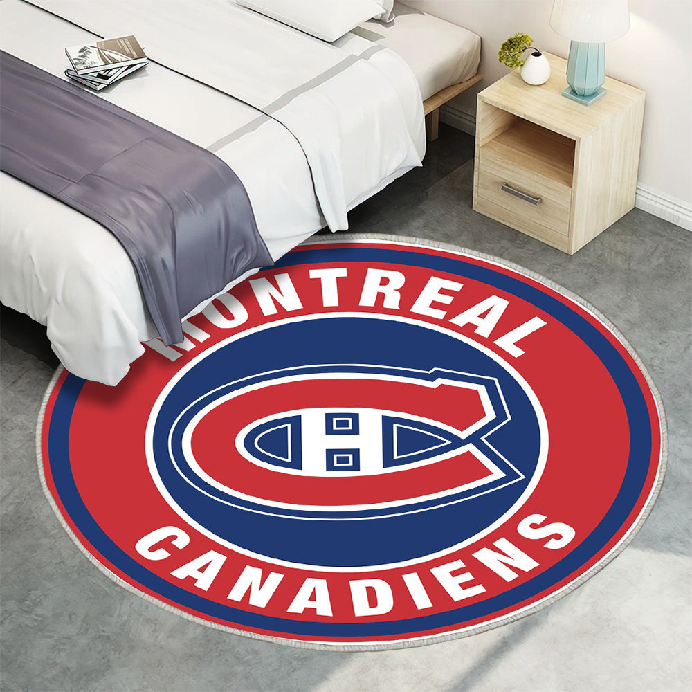 Montreal Canadiens Kreis Logo Teppich Rund, Teppiche - Outdoor Teppich Rund, Teppich Wohnzimmer, Carpet, Rug