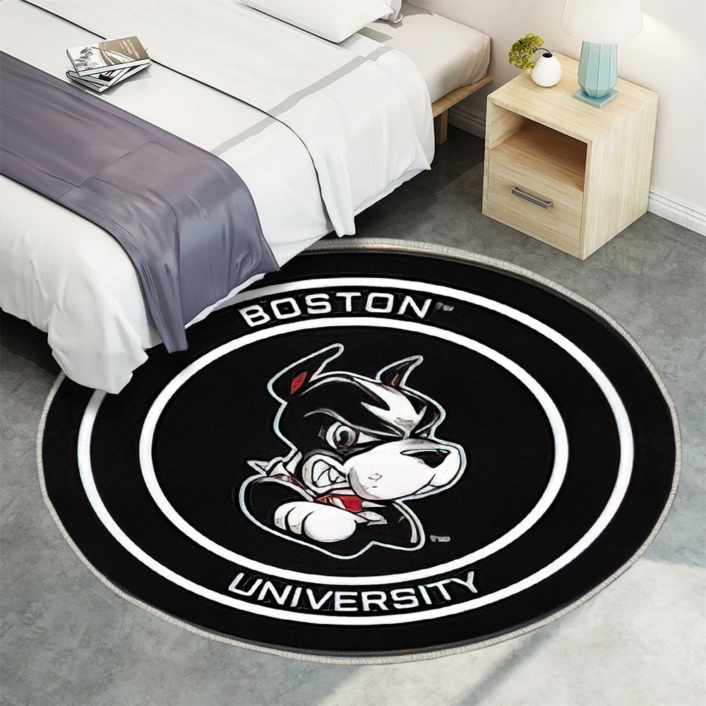 Hockey Puck Der Boston Terrier Teppich Rund, Teppiche - Outdoor Teppich Rund, Teppich Wohnzimmer, Carpet, Rug