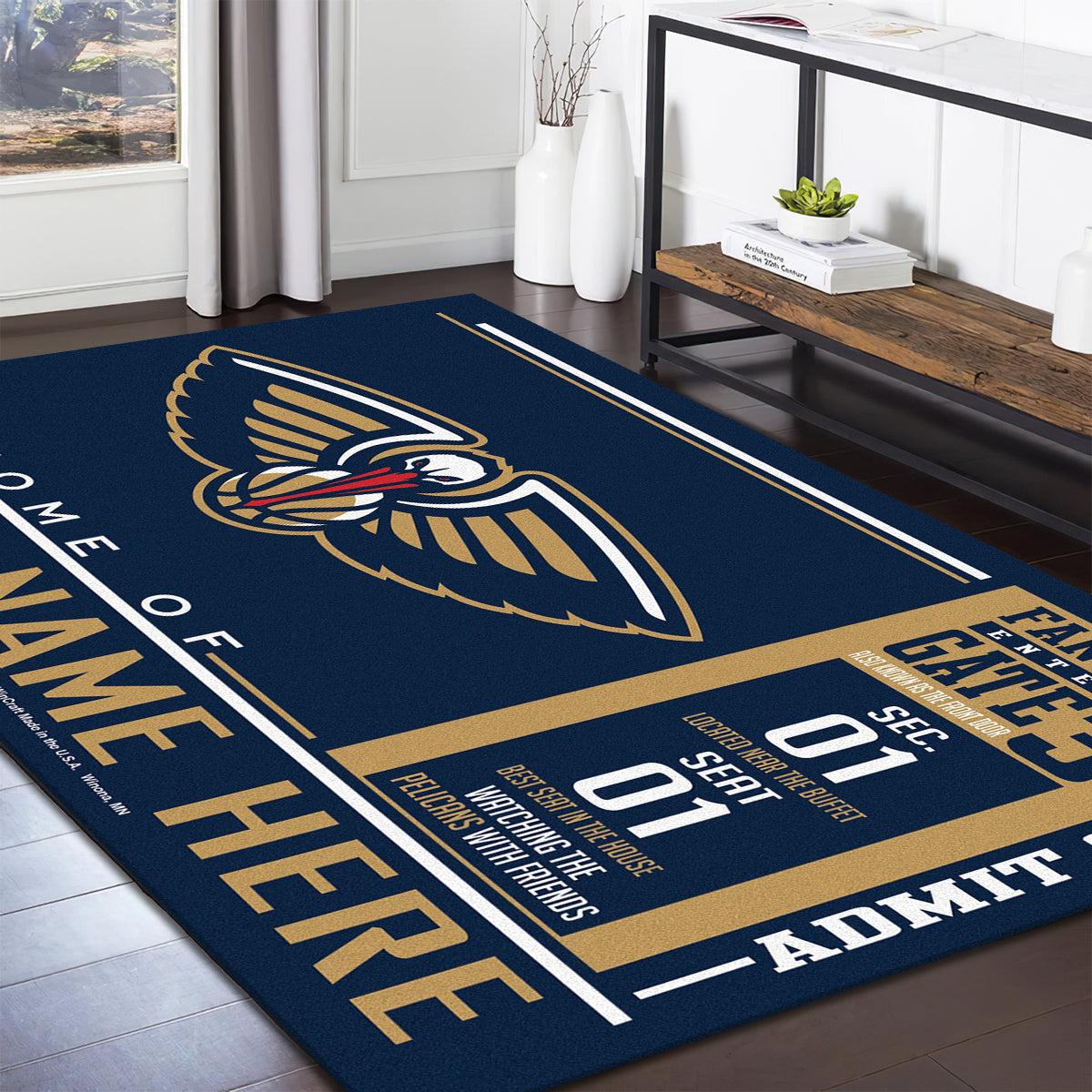 New Orleans Pelicans teppich, teppiche - Orleans outdoor teppich, teppich wohnzimmer , Küchenteppich, kinderzimmer, modern