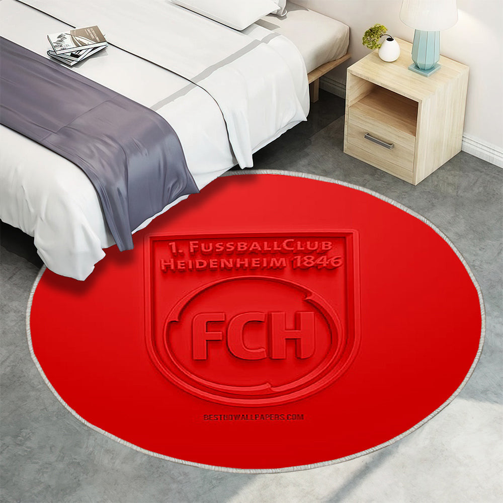 Fc Heidenheim Teppich Rund, Teppiche - Outdoor Teppich Rund, Rot Teppich Wohnzimmer, Carpet, Rug