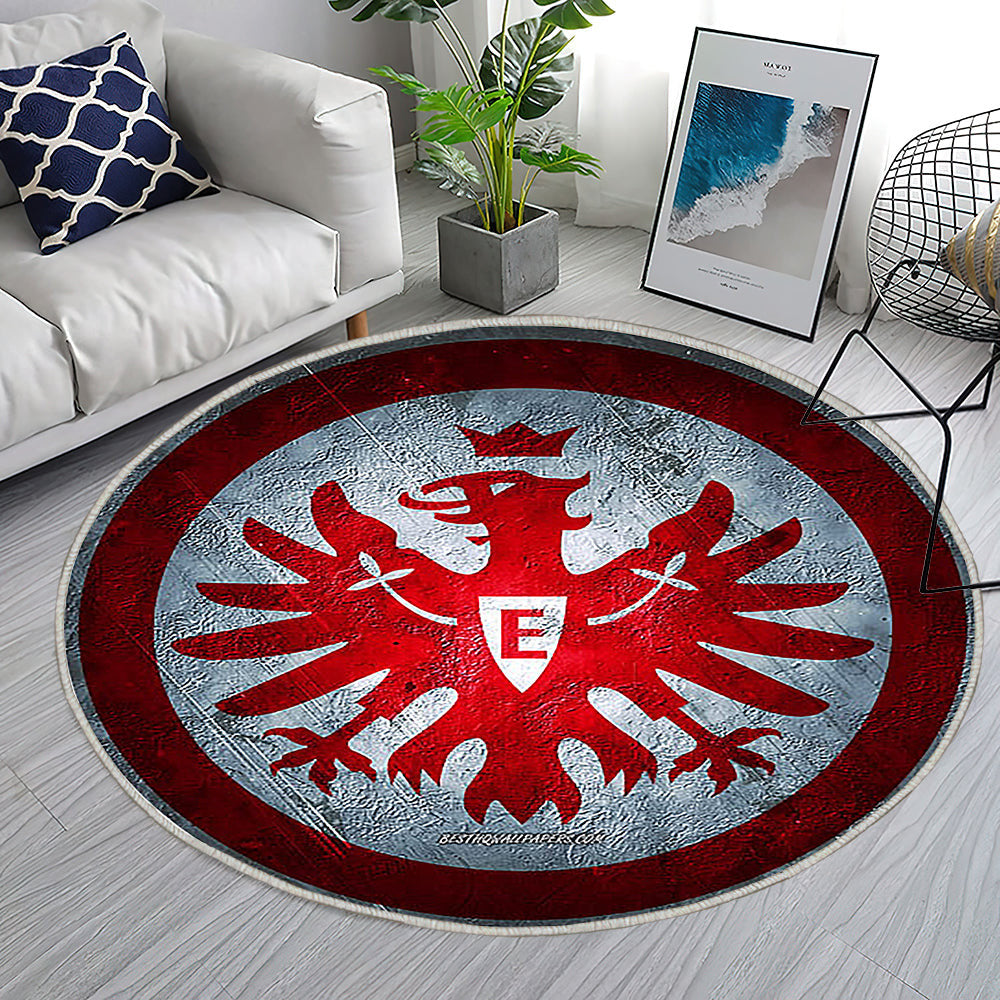 Eintracht Frankfurt Teppich Rund, Teppiche - Deutscher Fußballverein Outdoor Teppich Rund, Roter Stein Teppich Wohnzimmer, Carpet, Rug