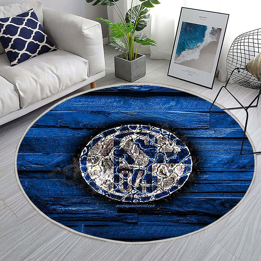Fc Schalke 04 Teppich Rund, Teppiche - Feurig Outdoor Teppich Rund, Bundesliga Teppich Wohnzimmer, Carpet, Rug