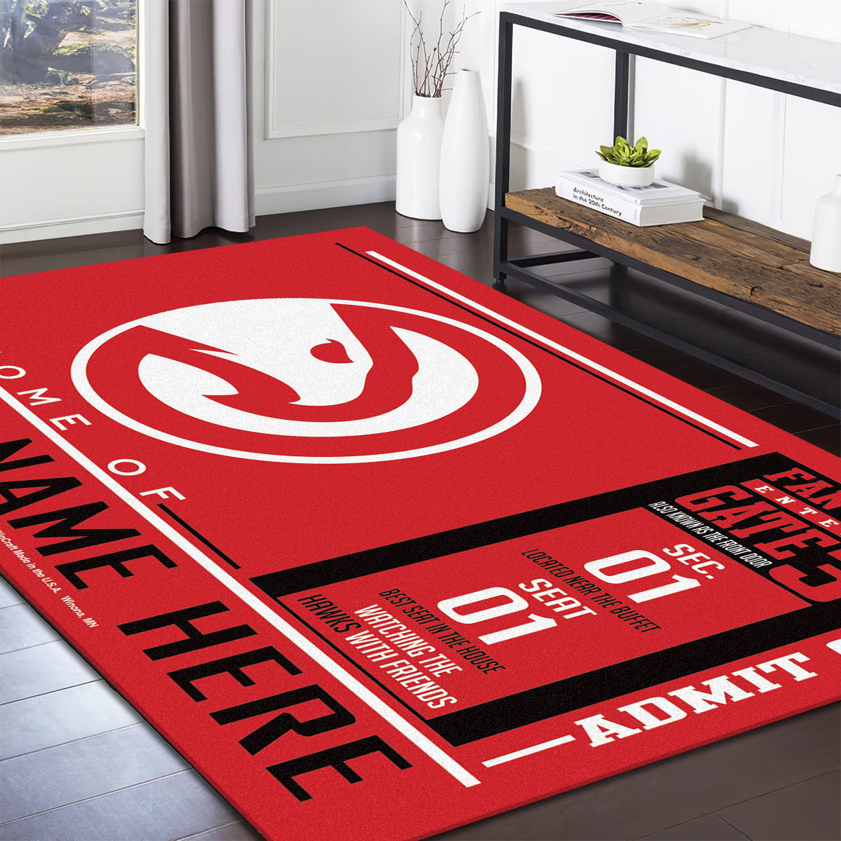 Atlanta Hawks teppich, teppiche - Falken outdoor teppich, teppich wohnzimmer , Küchenteppich, kinderzimmer, modern