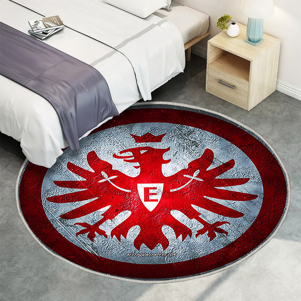 Eintracht Frankfurt Teppich Rund, Teppiche - Deutscher Fußballverein Outdoor Teppich Rund, Roter Stein Teppich Wohnzimmer, Carpet, Rug