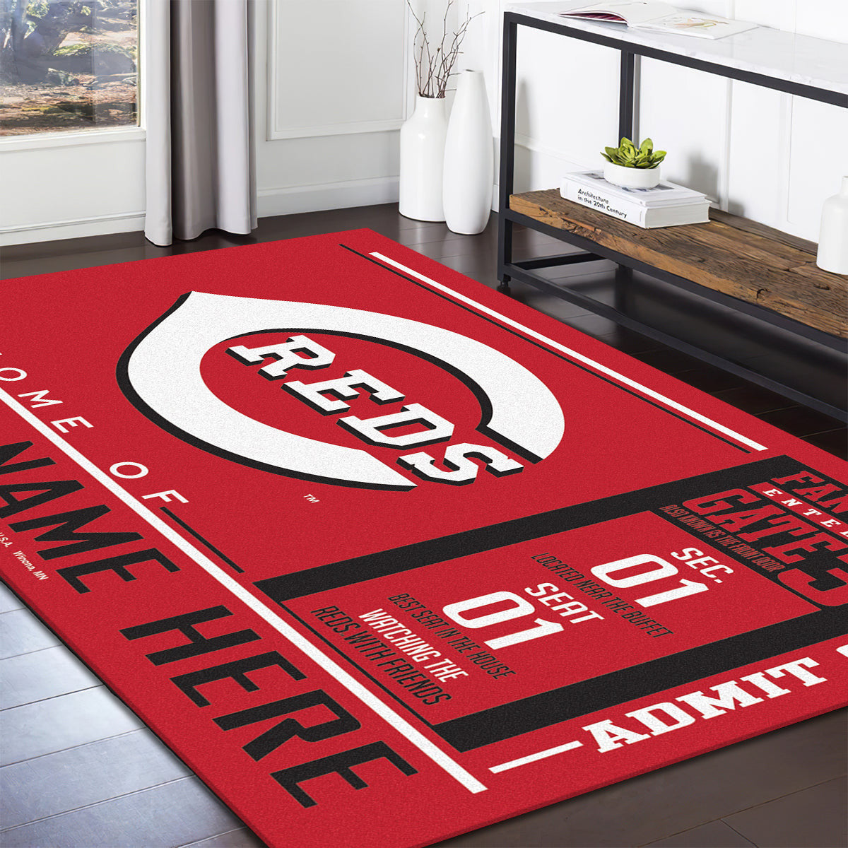 Cincinnati Reds teppich, teppiche - rot outdoor teppich, teppich wohnzimmer , Küchenteppich, kinderzimmer, modern