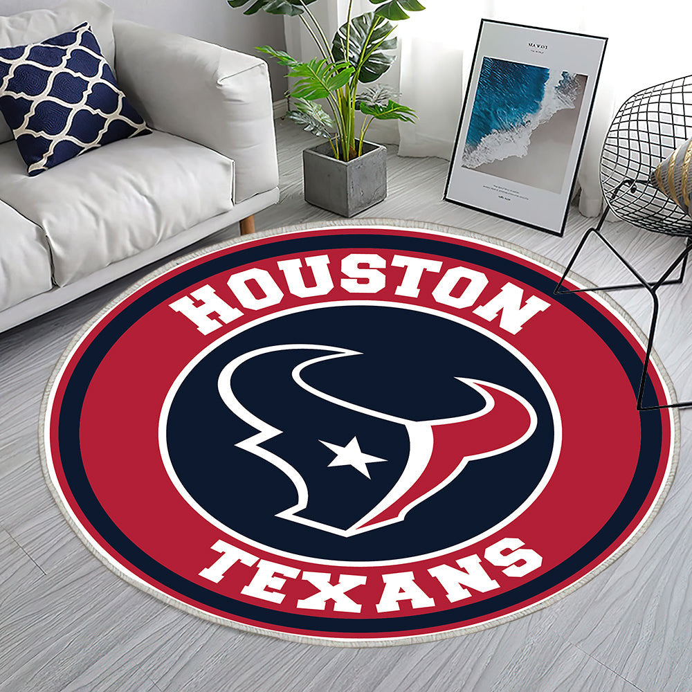 Houston Texans Circle Logo Teppich Rund, Teppiche - Outdoor Teppich Rund, Teppich Wohnzimmer, Carpet, Rug