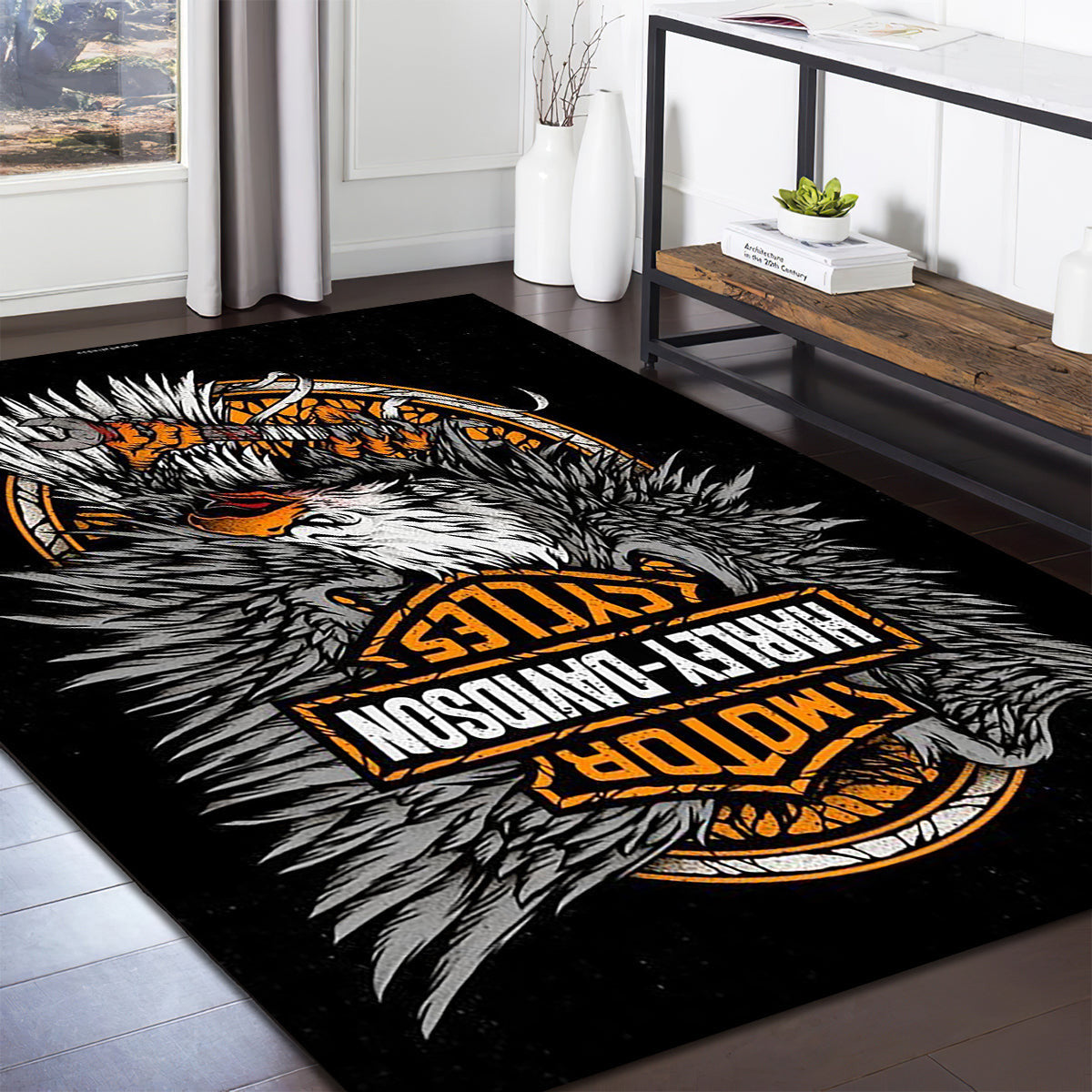 Harley Davidson Ver14 teppich, teppiche - outdoor teppich, teppich wohnzimmer , Küchenteppich, kinderzimmer, modern