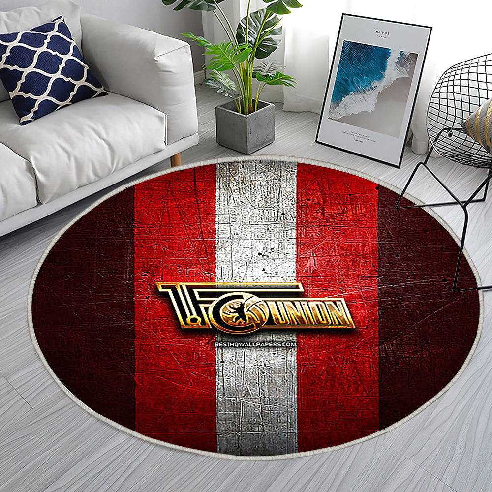 Fc Union Berlin Teppich Rund, Teppiche - Golden Outdoor Teppich Rund, Bundesliga Teppich Wohnzimmer, Carpet, Rug