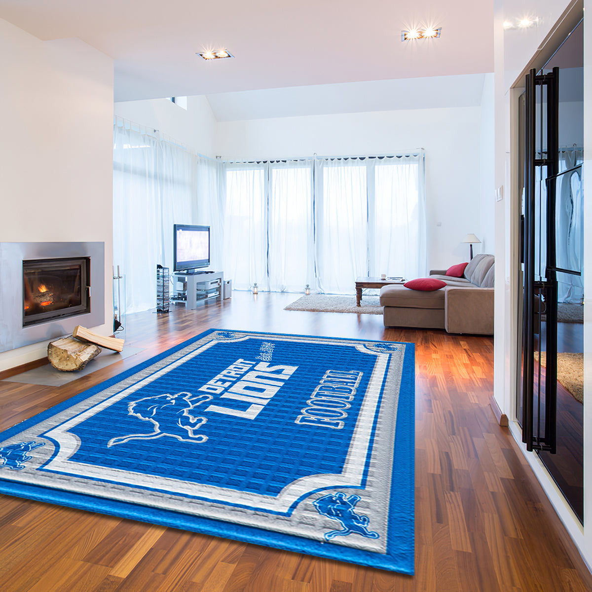 Detroit Lions Team Embossed teppich, teppiche - geprägt outdoor teppich, teppich wohnzimmer , Küchenteppich, kinderzimmer, modern
