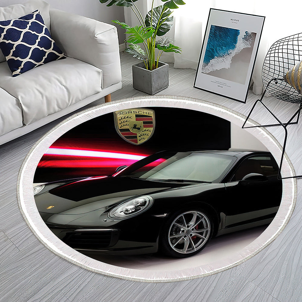 Porsche 911 Carrera S Teppich Rund, Teppiche - Outdoor Teppich Rund, Teppich Wohnzimmer, Carpet, Rug