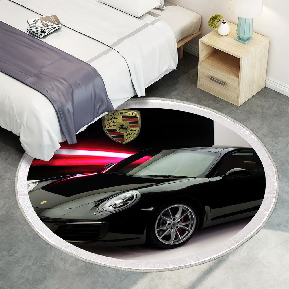 Porsche 911 Carrera S Teppich Rund, Teppiche - Outdoor Teppich Rund, Teppich Wohnzimmer, Carpet, Rug