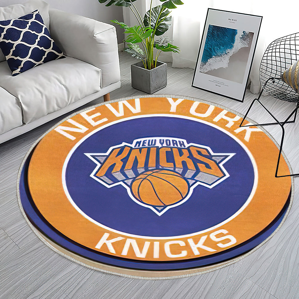 Rondell Der New York Knicks Teppich Rund, Teppiche - Outdoor Teppich Rund, Teppich Wohnzimmer, Carpet, Rug