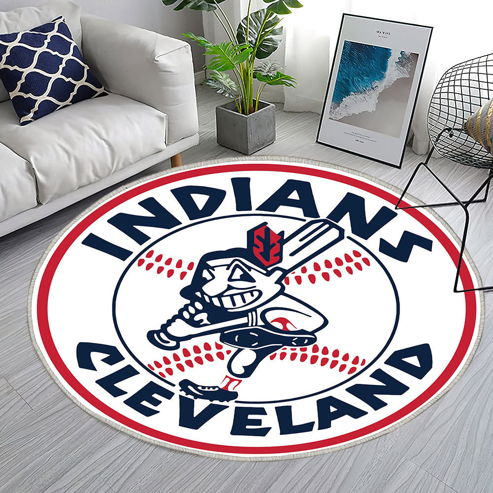 Cleveland Indianer kreisen LOGO ein Teppich Rund, Teppiche - Outdoor Teppich Rund, Teppich Wohnzimmer, Carpet, Rug