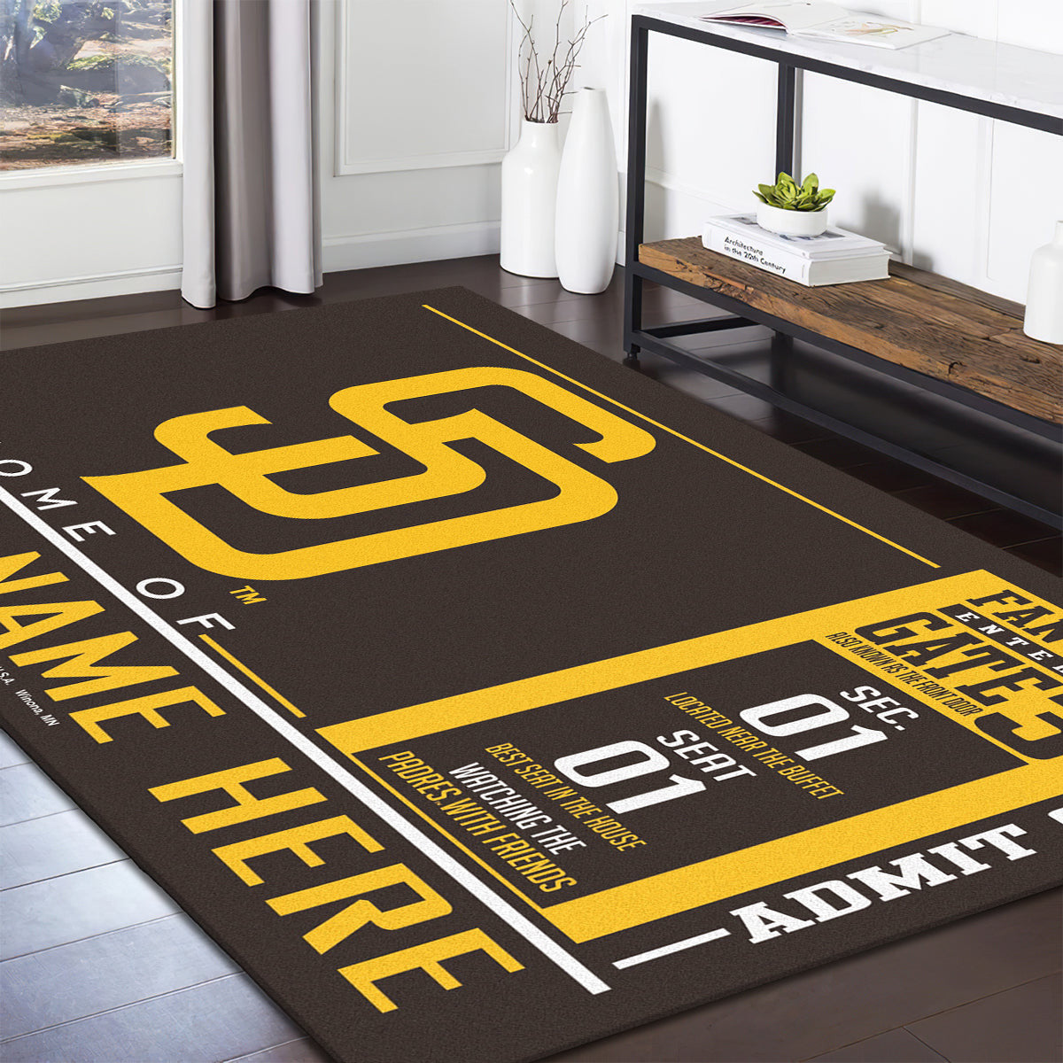 San Diego Padres teppich, teppiche - outdoor teppich, teppich wohnzimmer , Küchenteppich, kinderzimmer, modern