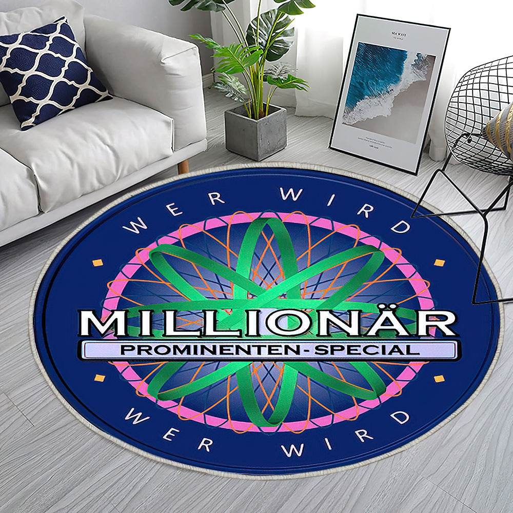 Deutschland Millionär Spielshow 1 Teppich Rund, Teppiche - Millionen Outdoor Teppich Rund, Teppich Wohnzimmer, Carpet, Rug