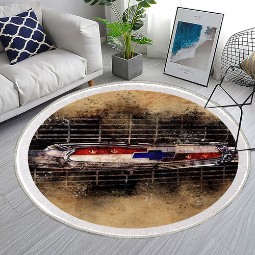 1957 Chevrolet 150 benutzerdefiniertes Auto Logo Teppich Rund, Teppiche - Outdoor Teppich Rund, Teppich Wohnzimmer, Carpet, Rug