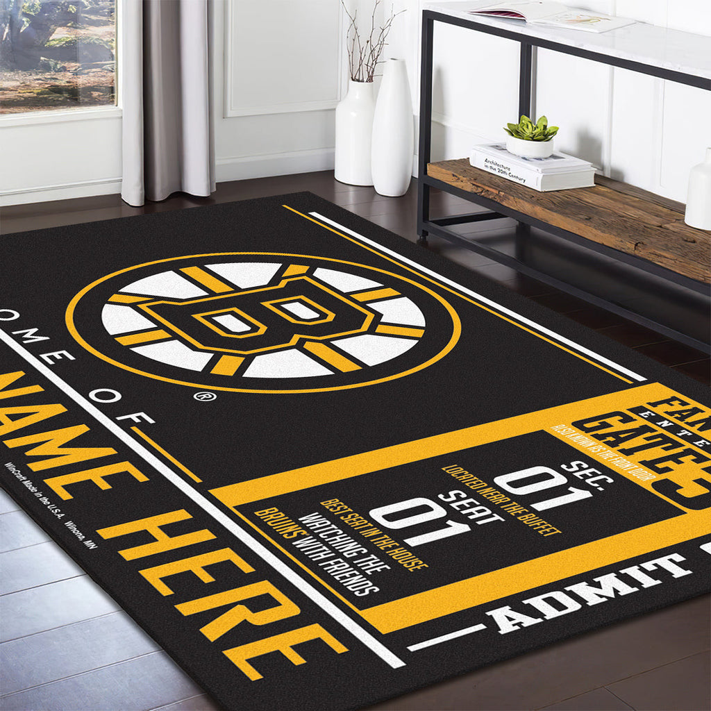Boston Bruins teppich, teppiche - outdoor teppich, teppich wohnzimmer , Küchenteppich, kinderzimmer, modern