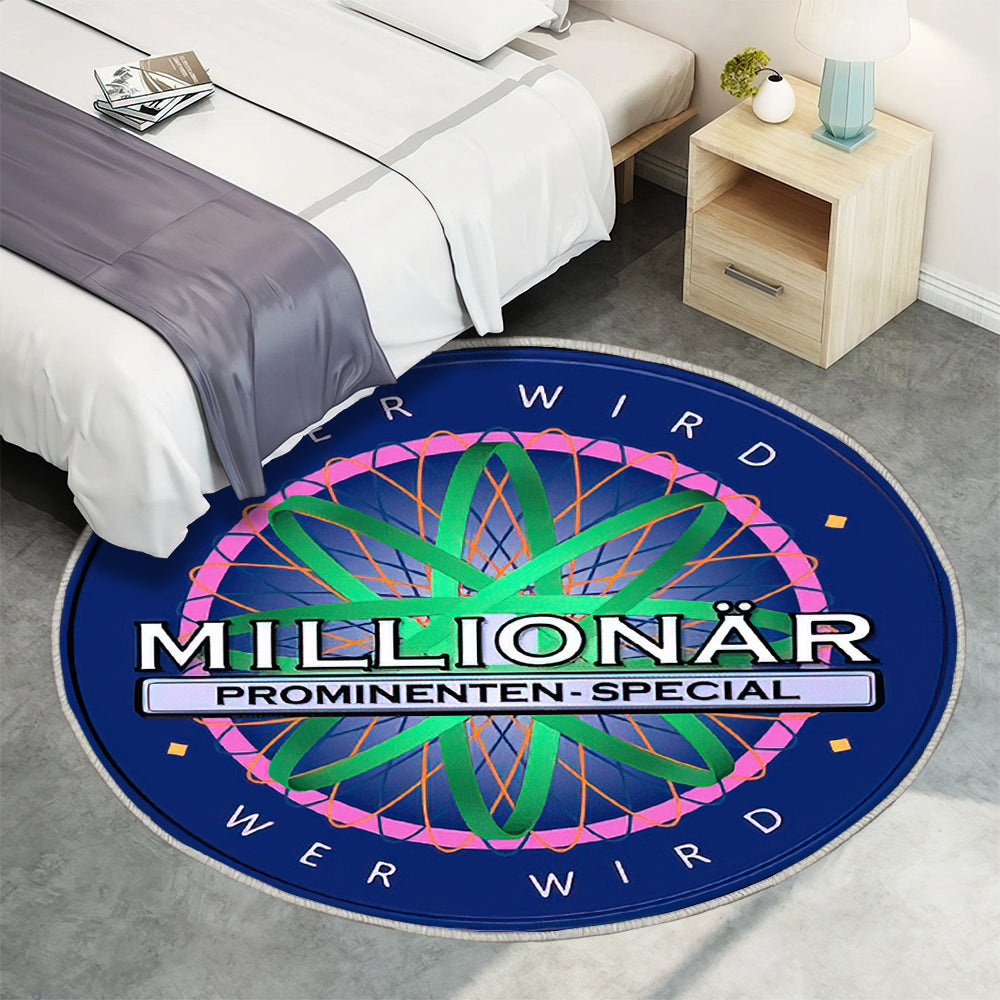 Deutschland Millionär Spielshow 1 Teppich Rund, Teppiche - Millionen Outdoor Teppich Rund, Teppich Wohnzimmer, Carpet, Rug