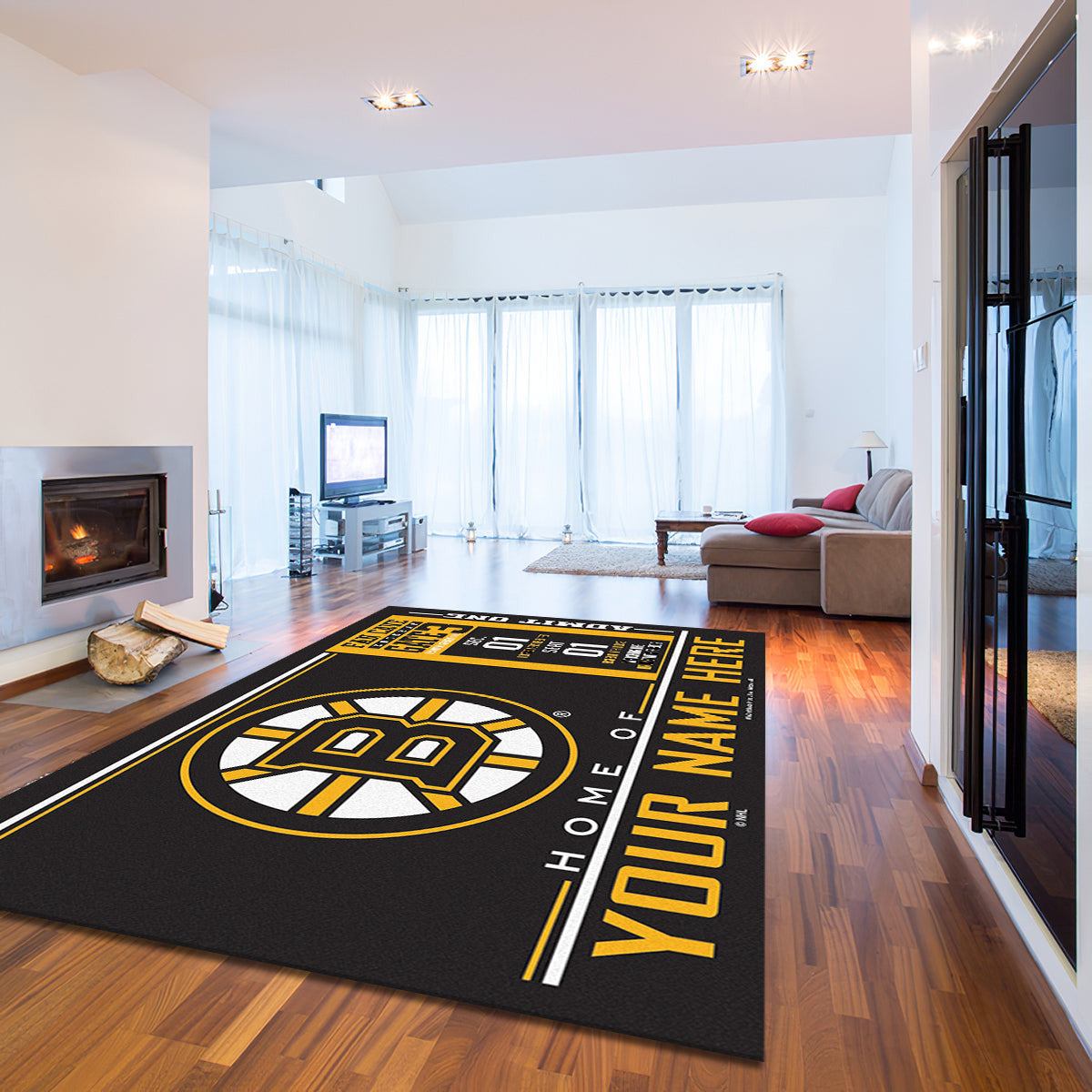 Boston Bruins teppich, teppiche - outdoor teppich, teppich wohnzimmer , Küchenteppich, kinderzimmer, modern