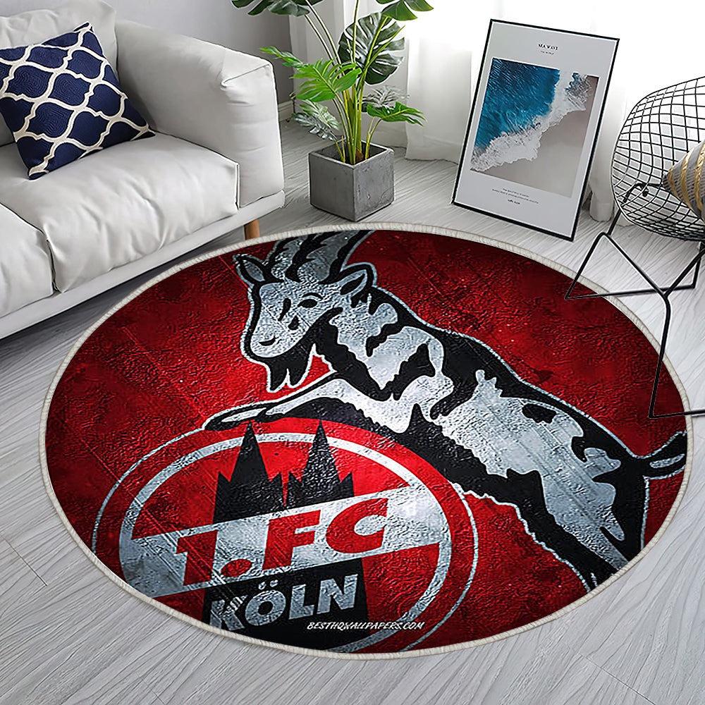 Fc Köln Teppich Rund, Teppiche - Deutscher Fußballverein Outdoor Teppich Rund, Roter Stein Teppich Wohnzimmer, Carpet, Rug