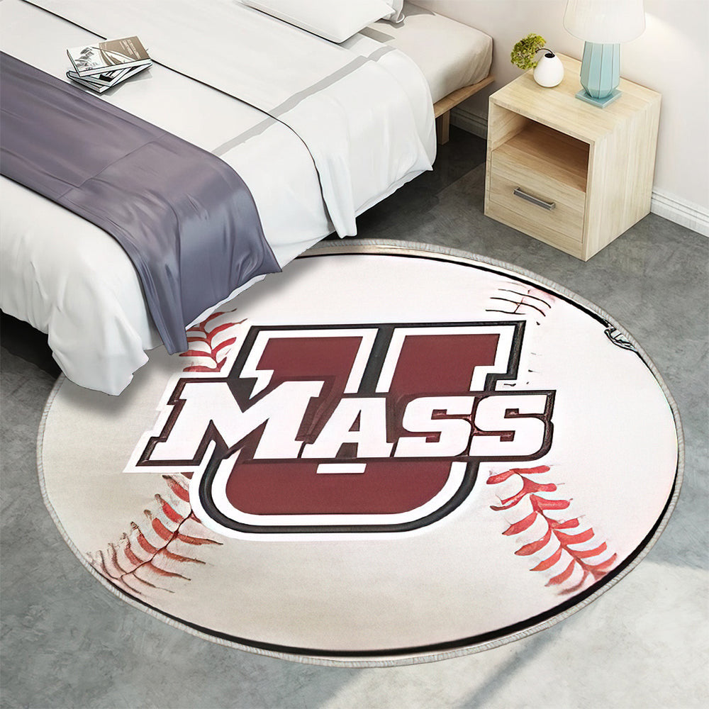 Umass Minutemen Baseball Teppich Rund, Teppiche - Outdoor Teppich Rund, Teppich Wohnzimmer, Carpet, Rug