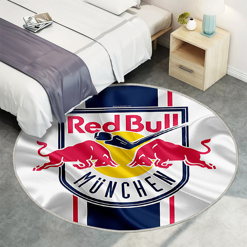 Ehc Red Bull München Deutscher Eishockeyverein Teppich Rund, Teppiche - Emblem Outdoor Teppich Rund, Teppich Wohnzimmer, Carpet, Rug