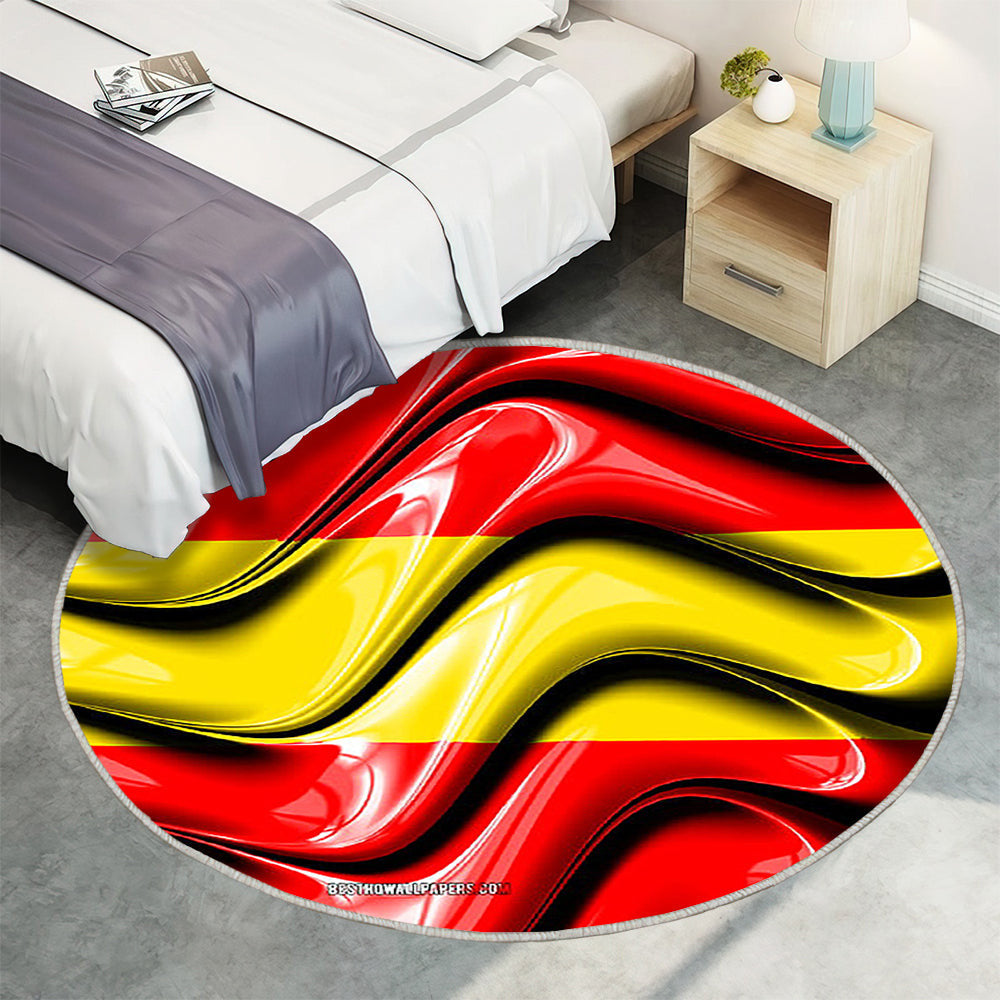 Karlsruhe Flag Städte Deutschlands Teppich Rund, Teppiche - Europa Outdoor Teppich Rund, Flagge Von Karlsruhe Teppich Wohnzimmer, Carpet, Rug