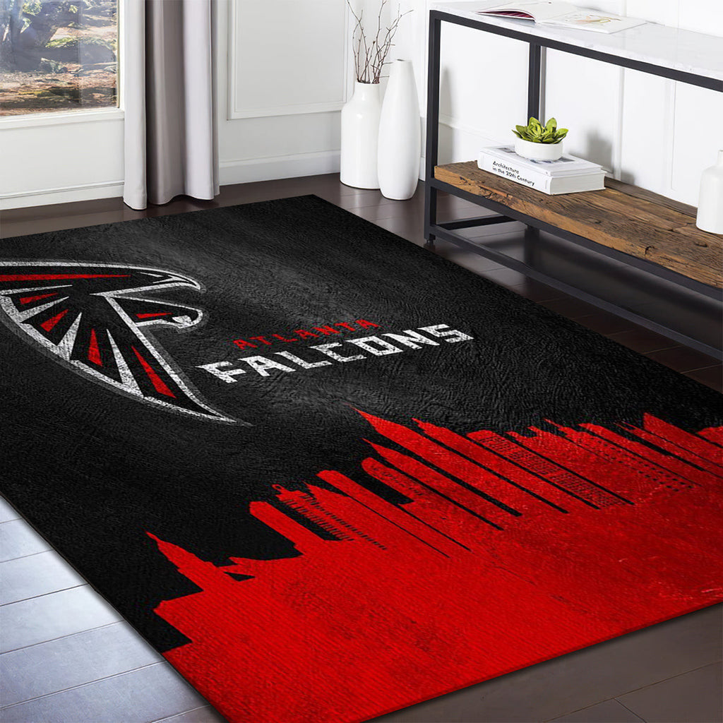 Atlanta Falcons Skyline Nfl teppich, teppiche - outdoor teppich, teppich wohnzimmer , Küchenteppich, kinderzimmer, modern