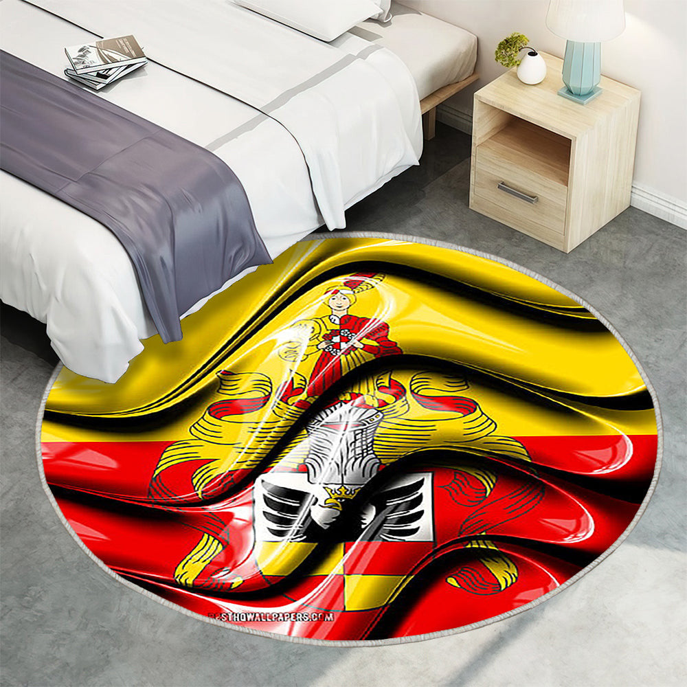 Hildesheim Flag Städte Deutschlands Teppich Rund, Teppiche - Europa Outdoor Teppich Rund, Flagge Von Hildesheim Teppich Wohnzimmer, Carpet, Rug
