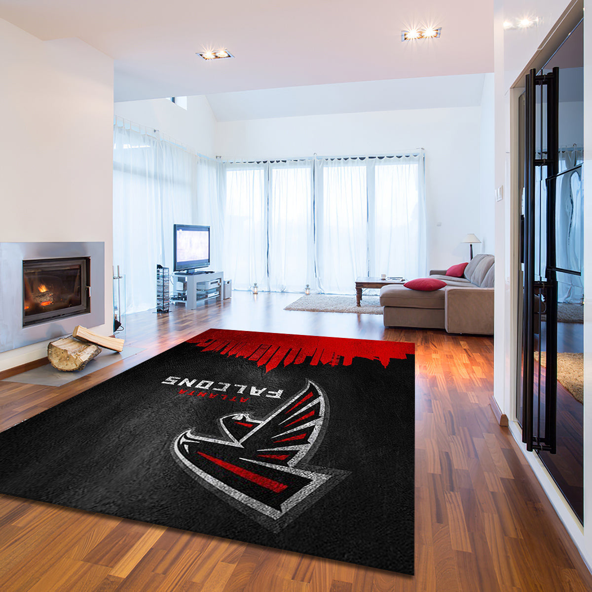 Atlanta Falcons Skyline Nfl teppich, teppiche - outdoor teppich, teppich wohnzimmer , Küchenteppich, kinderzimmer, modern