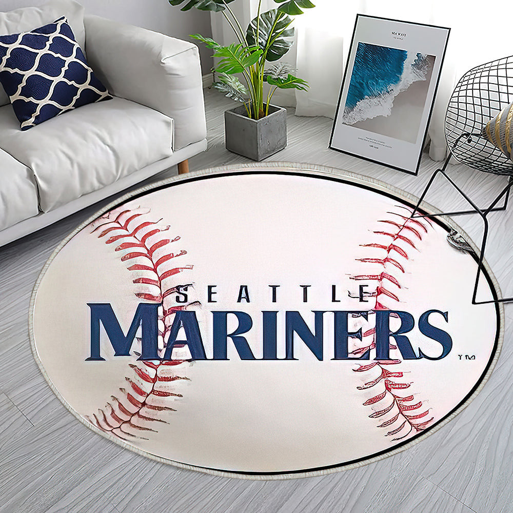 Seattle Mariners Baseball Teppich Rund, Teppiche - Outdoor Teppich Rund, Teppich Wohnzimmer, Carpet, Rug